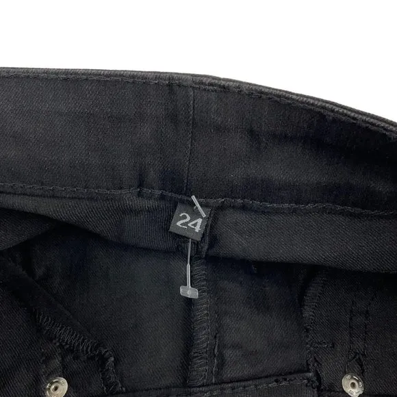 Carmar Shorts Womens Size 24 Denim Black Bermuda Stretch Low Rise $219 Nwt