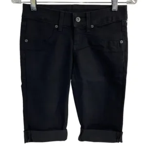 Carmar Shorts Womens Size 24 Denim Black Bermuda Stretch Low Rise $219 Nwt