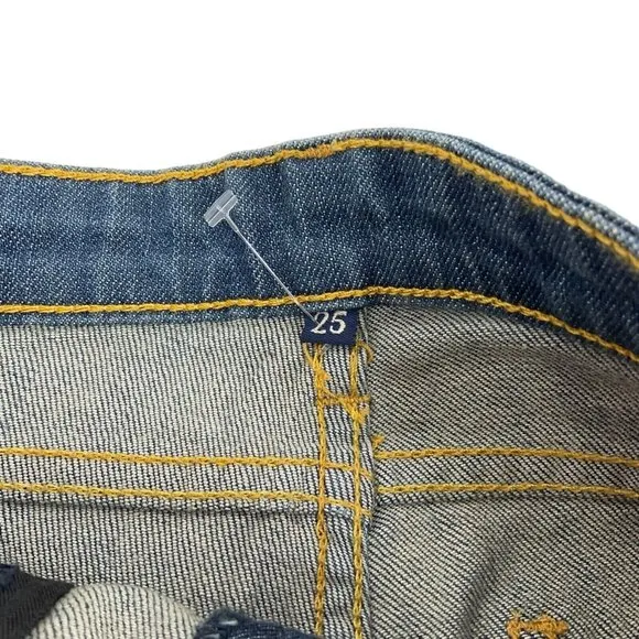 Carmar Shorts Womens Sz 25 Denim Bermuda Med Wash Button Stretch Mid Rs $219 Nwt