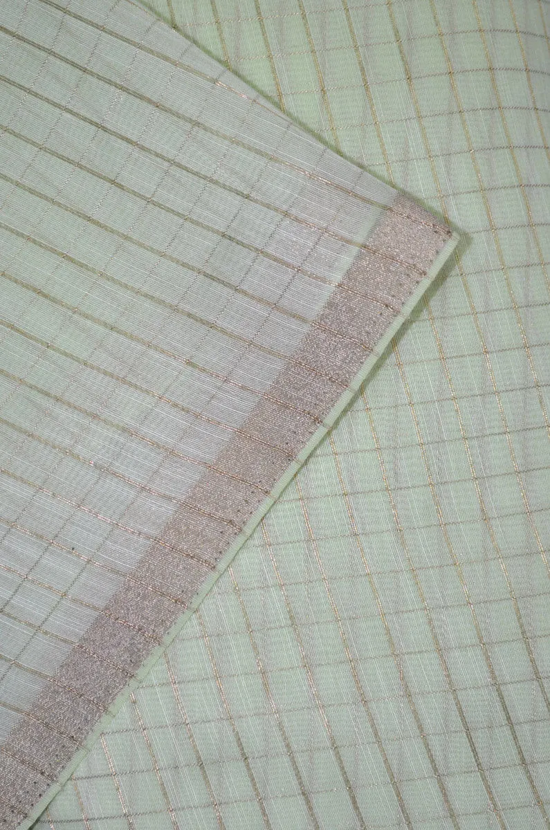 Chanderi Slub Textured Checkered Fabric ( TO BUY A QUANTITY OF 1.5,2.5,3.5 PLEASE CALL US AT 9930655009)