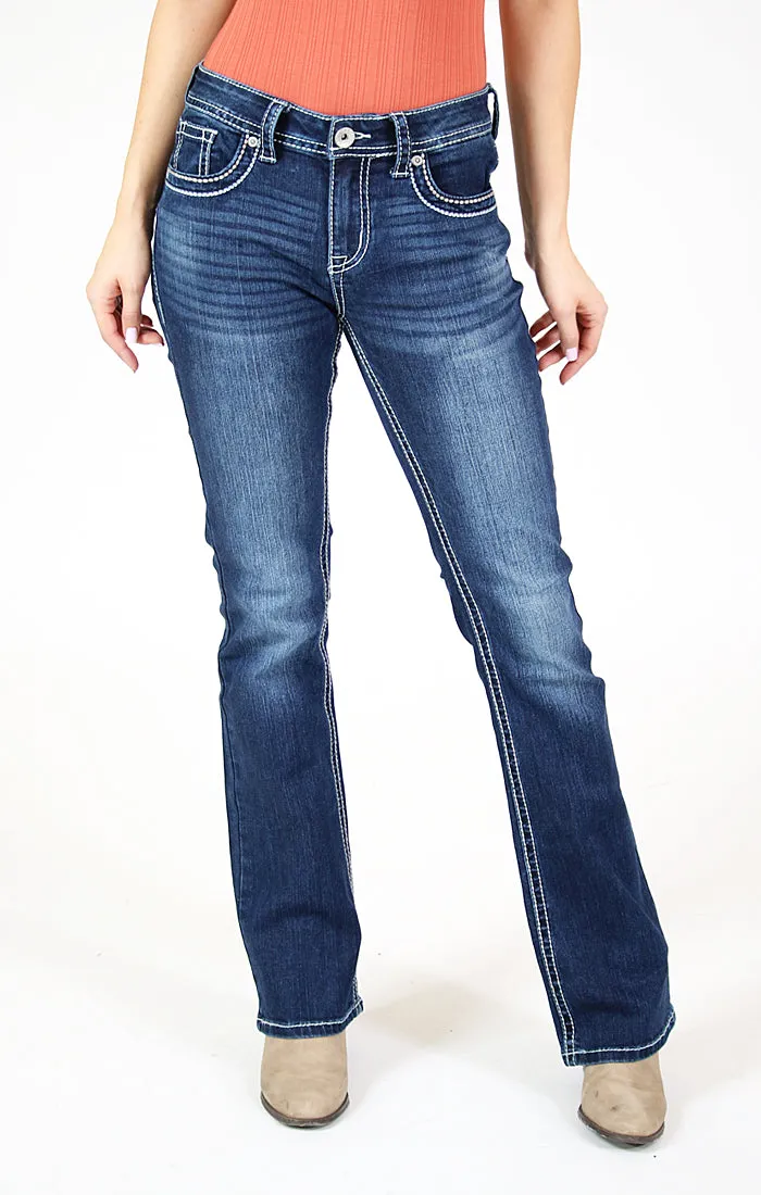 Charme Dark Blue Bootcut Jeans