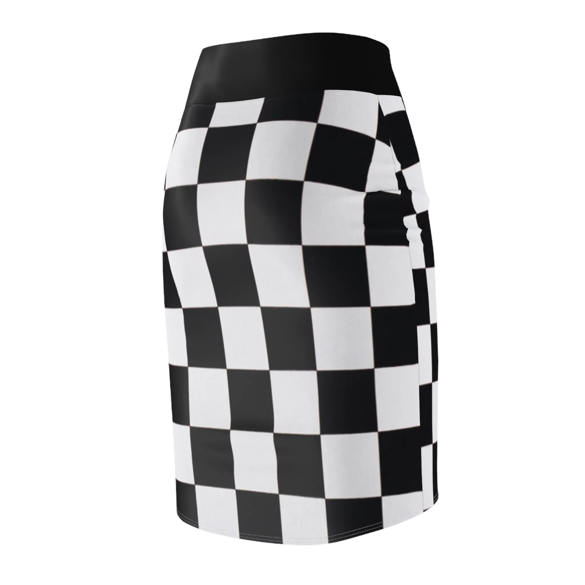Checked Pencil Skirt (AOP)