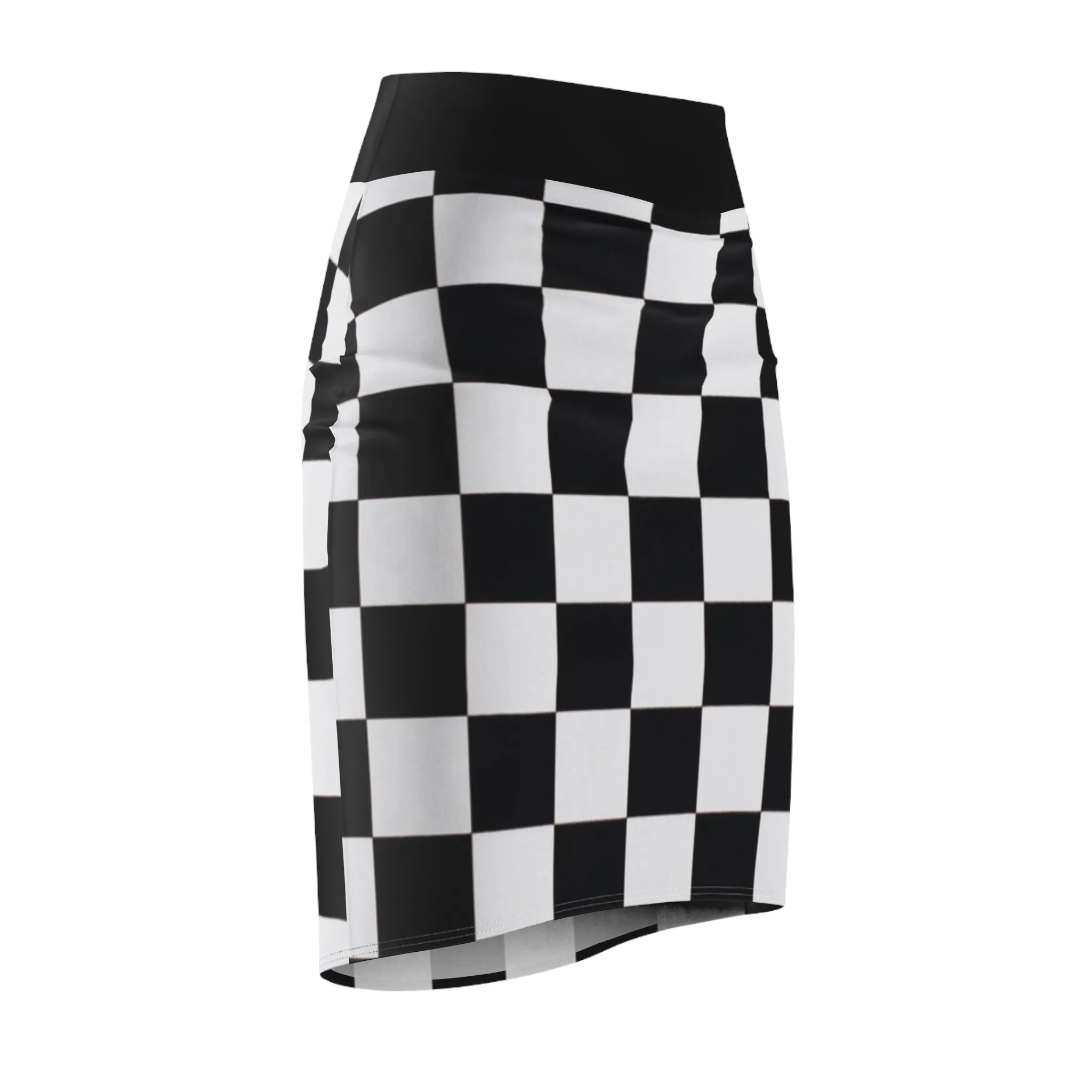 Checked Pencil Skirt (AOP)
