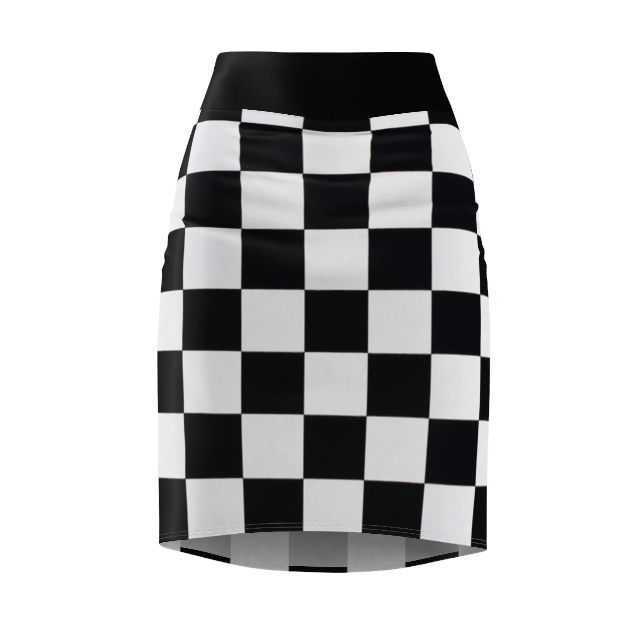 Checked Pencil Skirt (AOP)