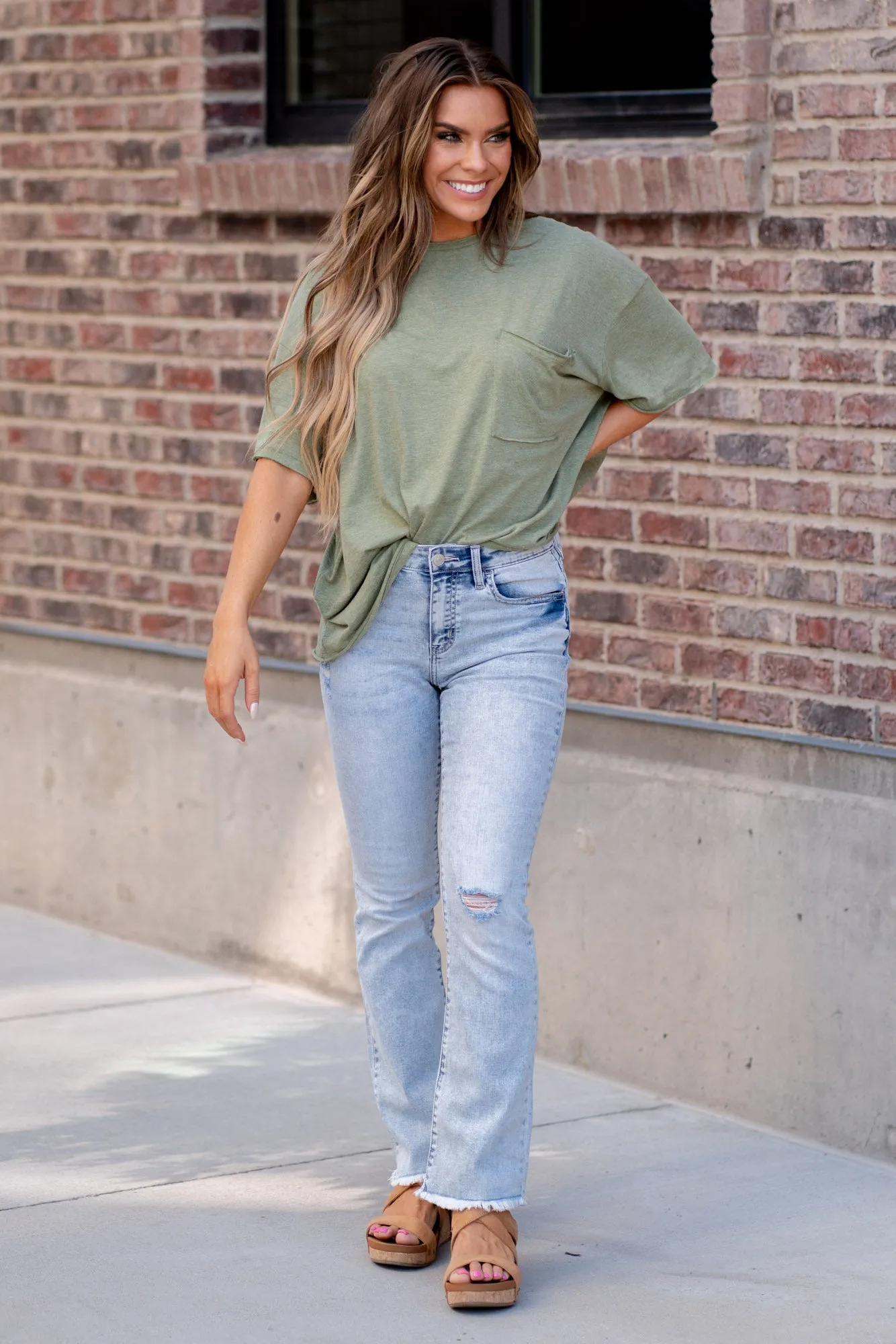 Claire High Rise Bootcut Jeans 30" Inseam