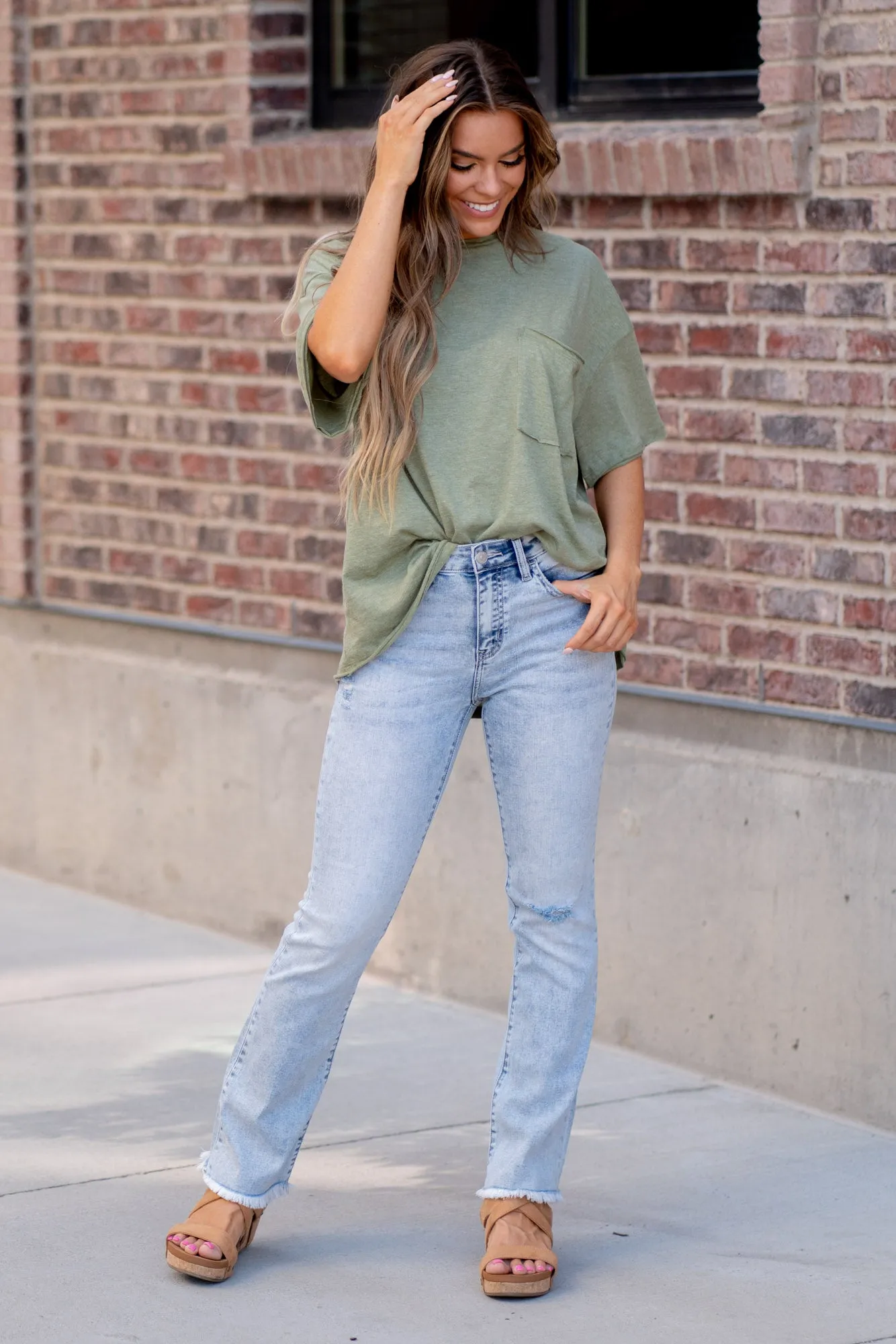 Claire High Rise Bootcut Jeans 30" Inseam