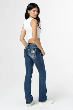 Classic Logo Blowout Bootcut Jeans