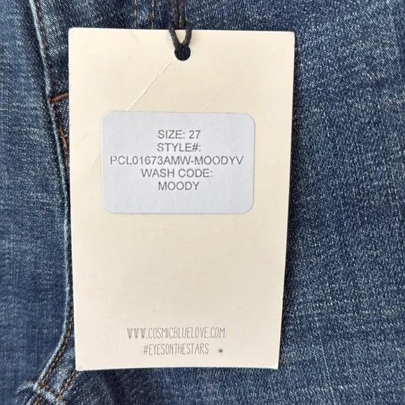 COSMIC BLUE LOVE Skinny Jeans Moody Size 27P