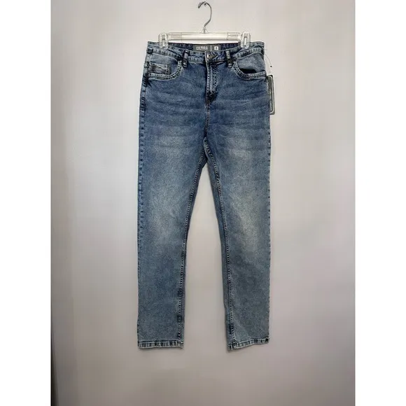 Cultura Womens Skinny Jeans Blue Whiskered Stretch Medium Wash Denim Plus 20 New