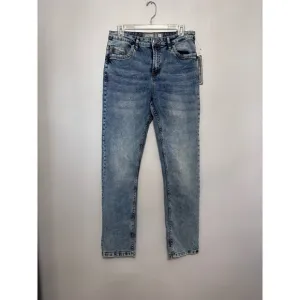 Cultura Womens Skinny Jeans Blue Whiskered Stretch Medium Wash Denim Plus 20 New