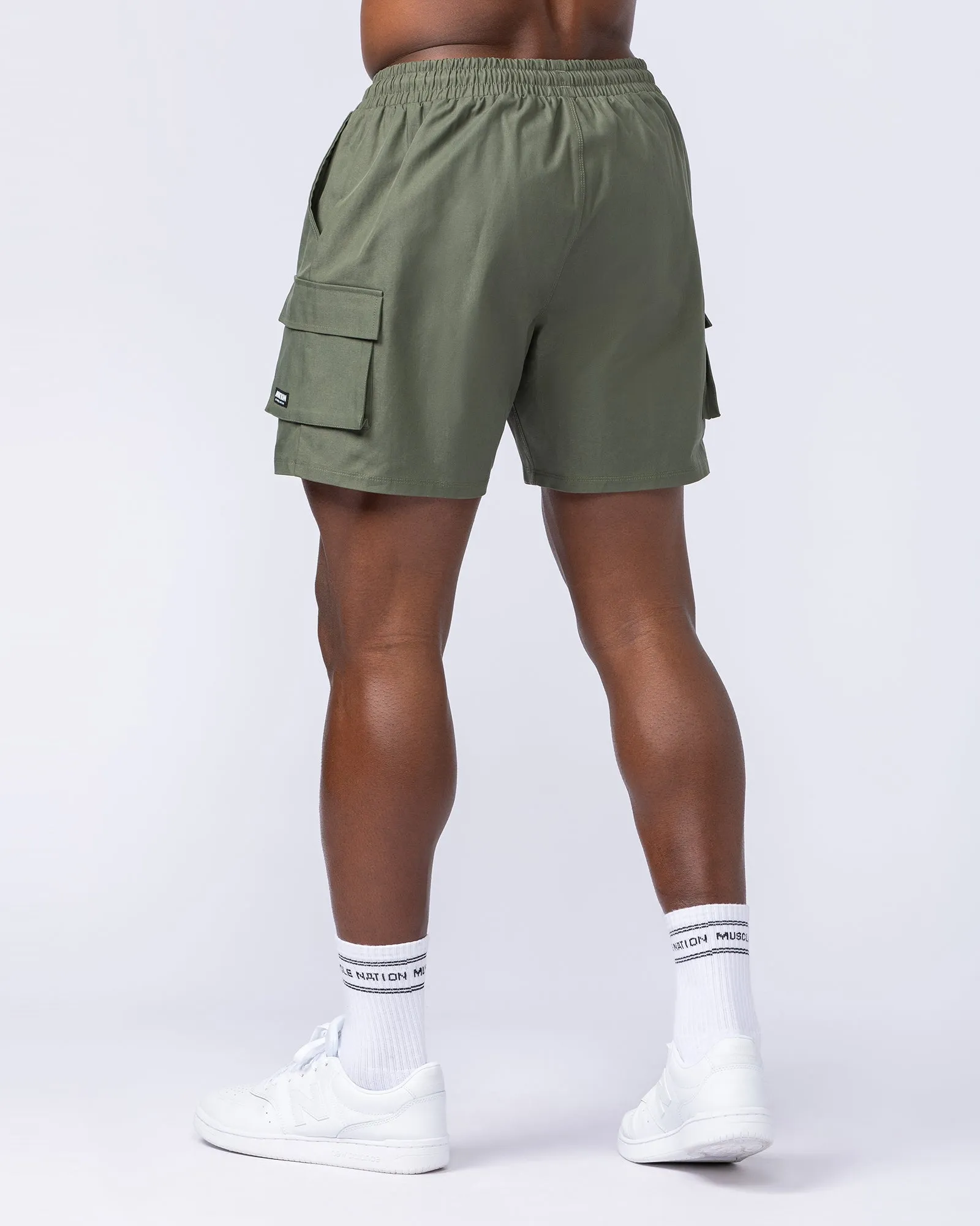 Daily Cargo 5" Shorts - Dark Khaki (Silicon Logo)