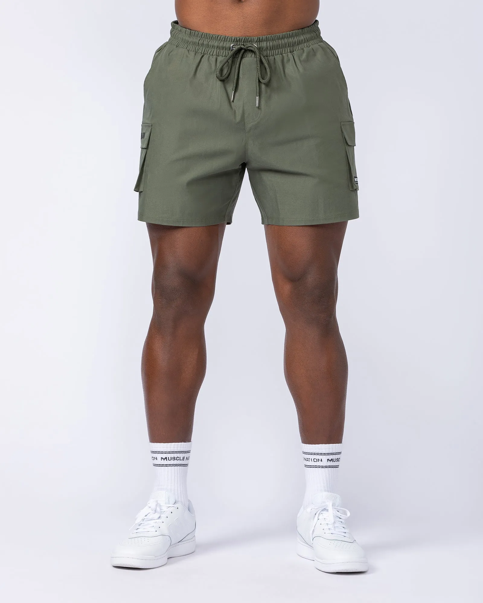 Daily Cargo 5" Shorts - Dark Khaki (Silicon Logo)