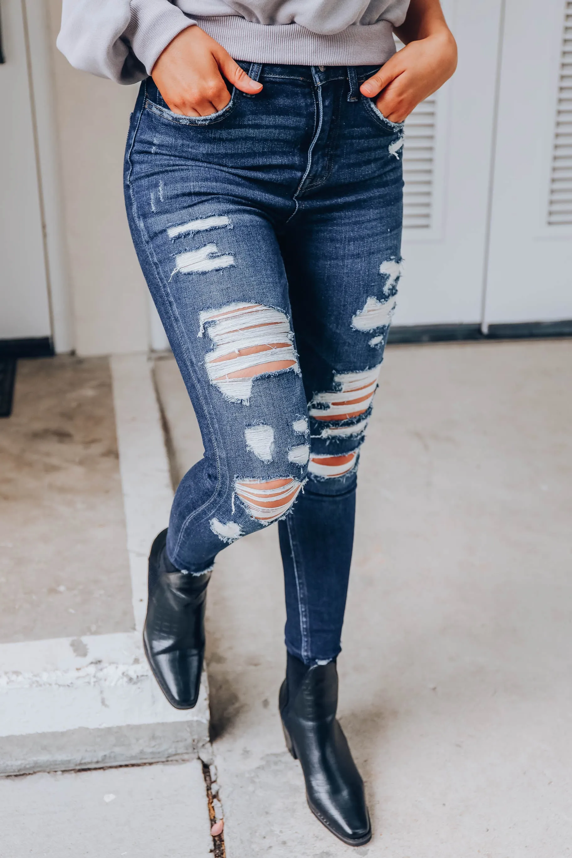 Delphine Destroyed Skinny Jeans