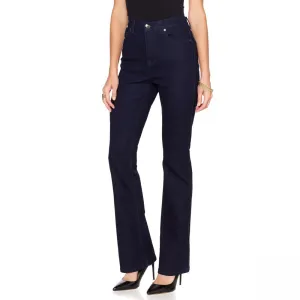 DG2 by Diane Gilman Womens Virtual Stretch Boot-Cut Jean 567176 Indigo Blue 10P