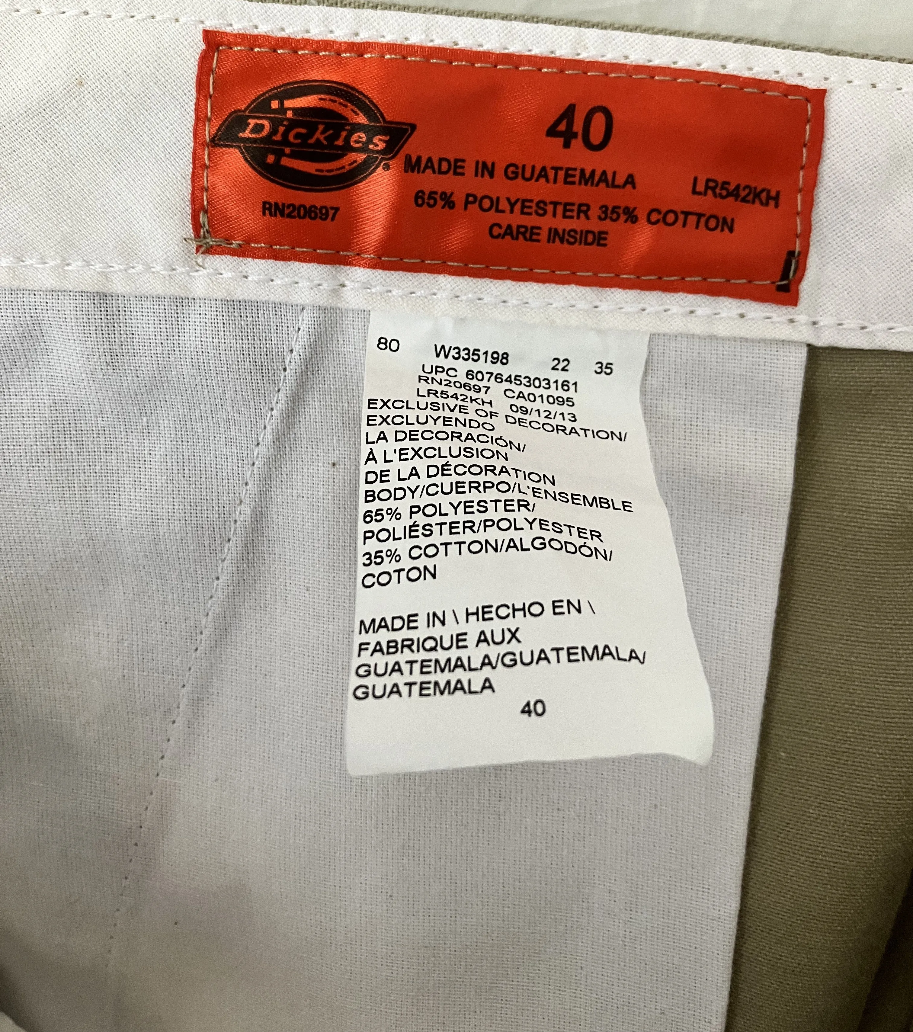 Dickies Khaki Cargo Shorts-40 inch Waist