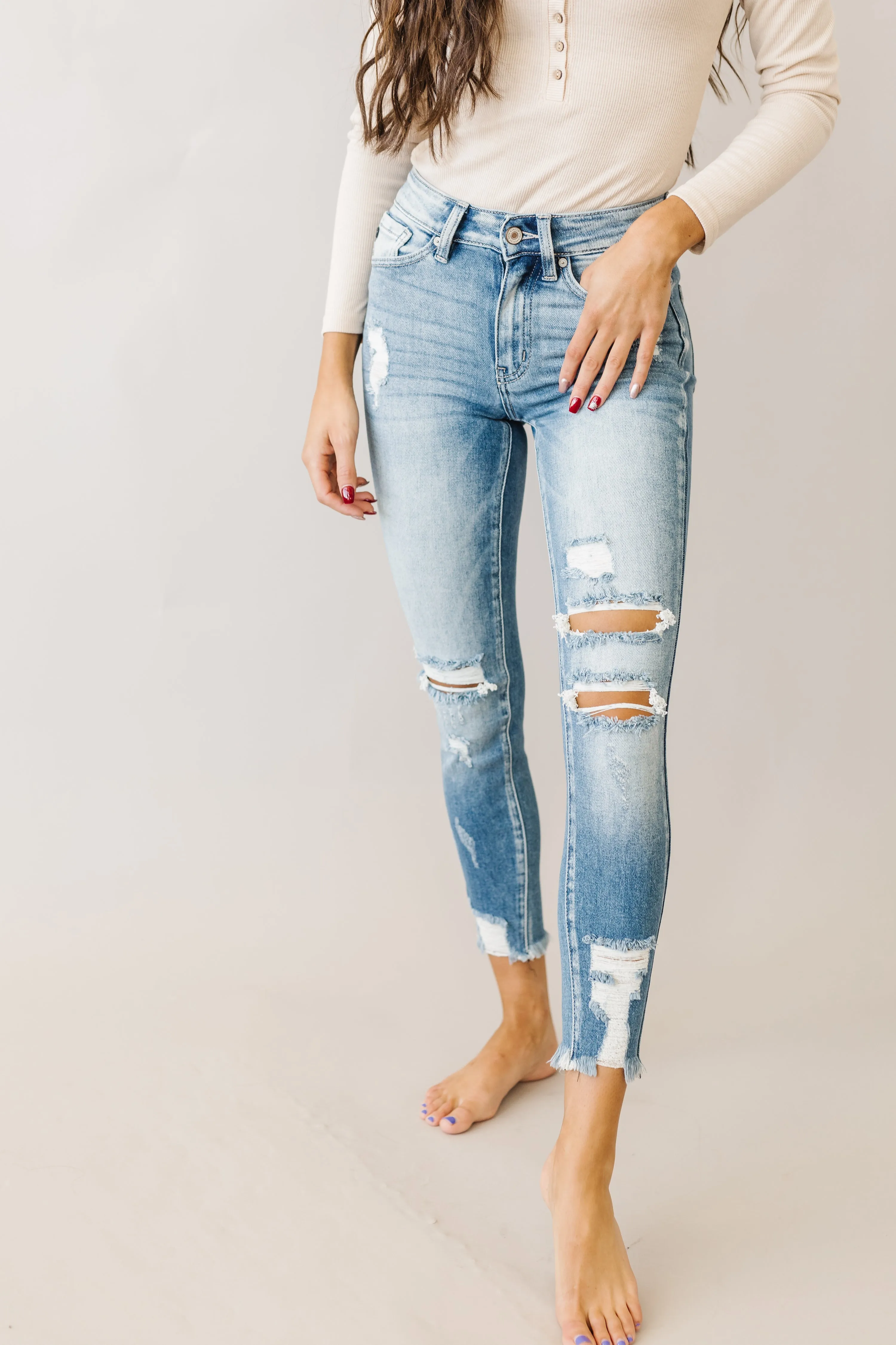 Don’t Stop Me Now Kancan Skinny in Medium Wash