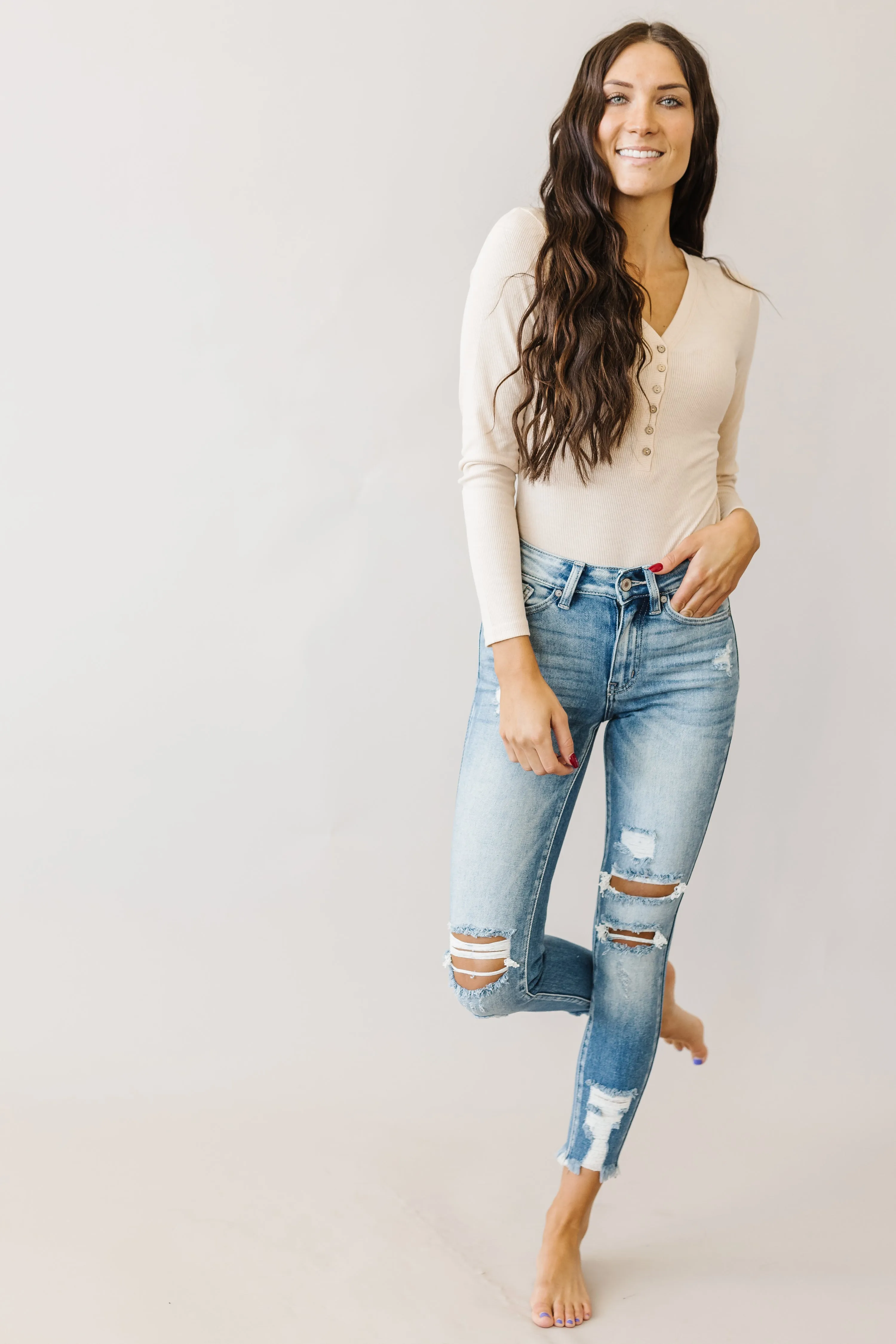 Don’t Stop Me Now Kancan Skinny in Medium Wash