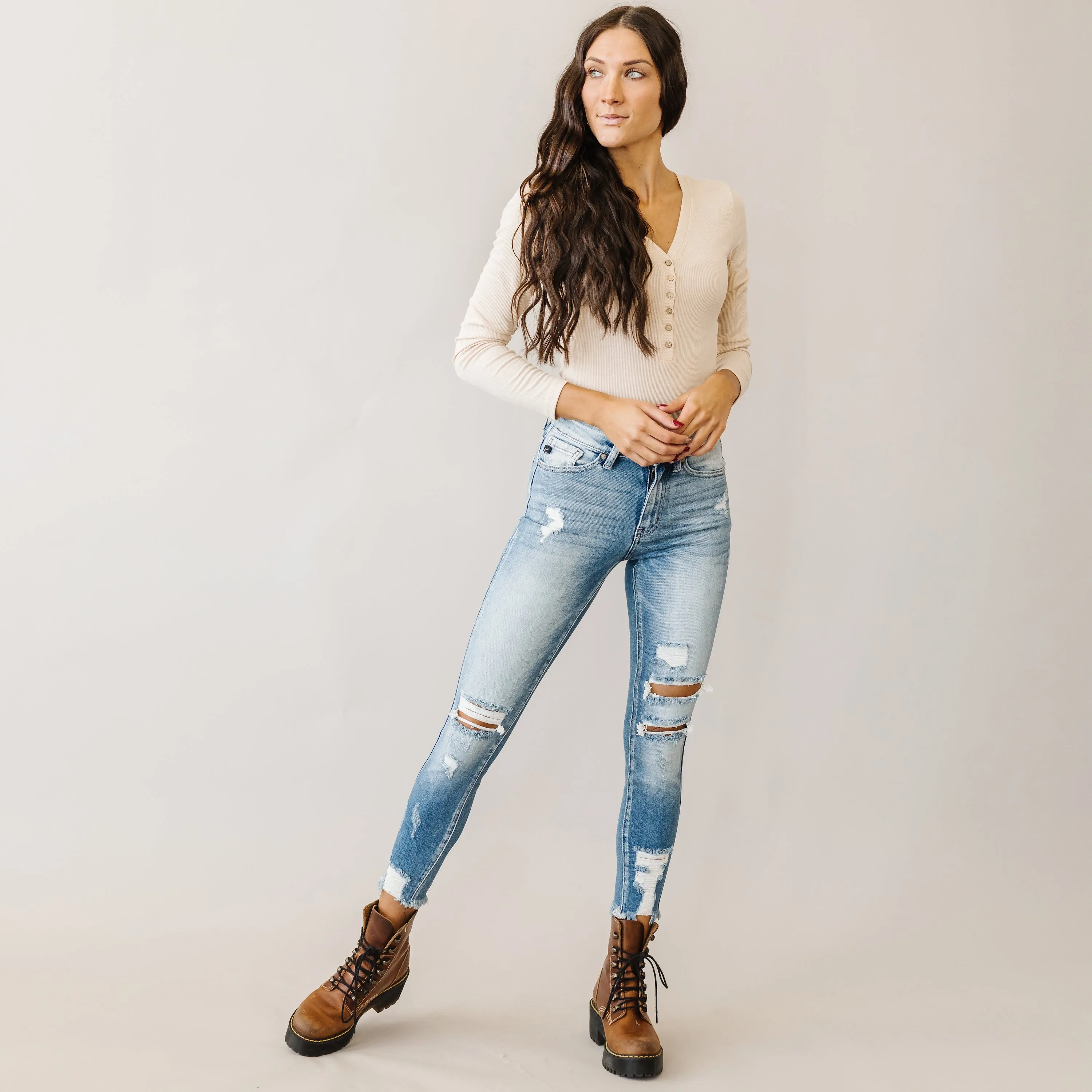 Don’t Stop Me Now Kancan Skinny in Medium Wash