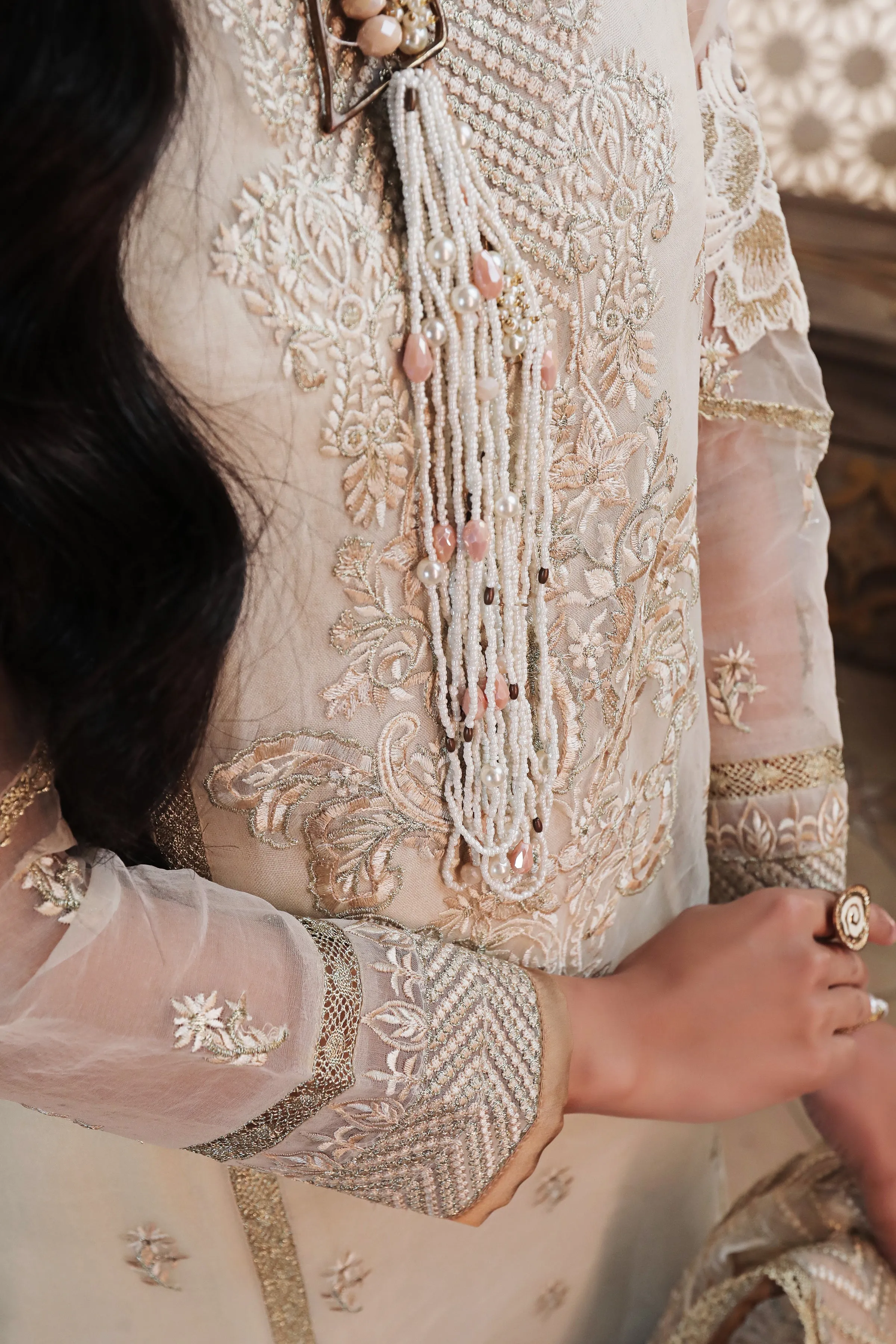 Elegant Fancy Pakistani White Suit for Women #PF354
