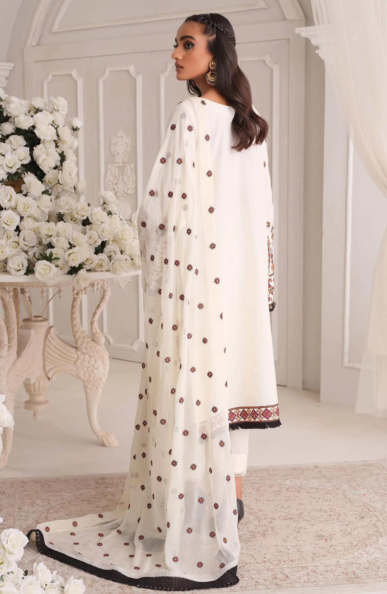Embroidered Lawn Pakistani Dress Salwar Kameez Trouser