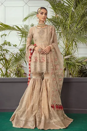Embroidered Pakistani Sharara and Kameez with Dupatta