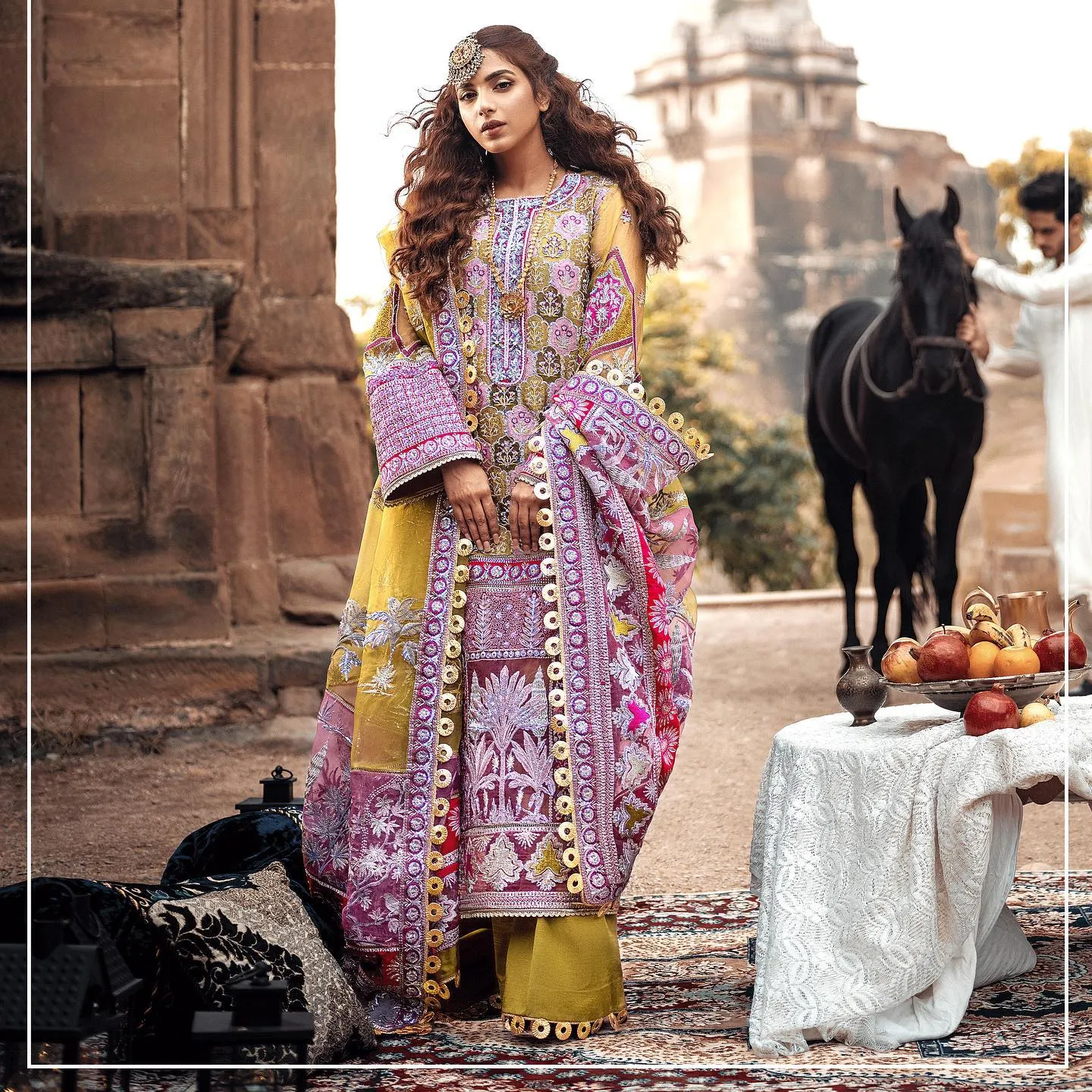 Embroidered Salwar Kameez and Dupatta Dress #PS859