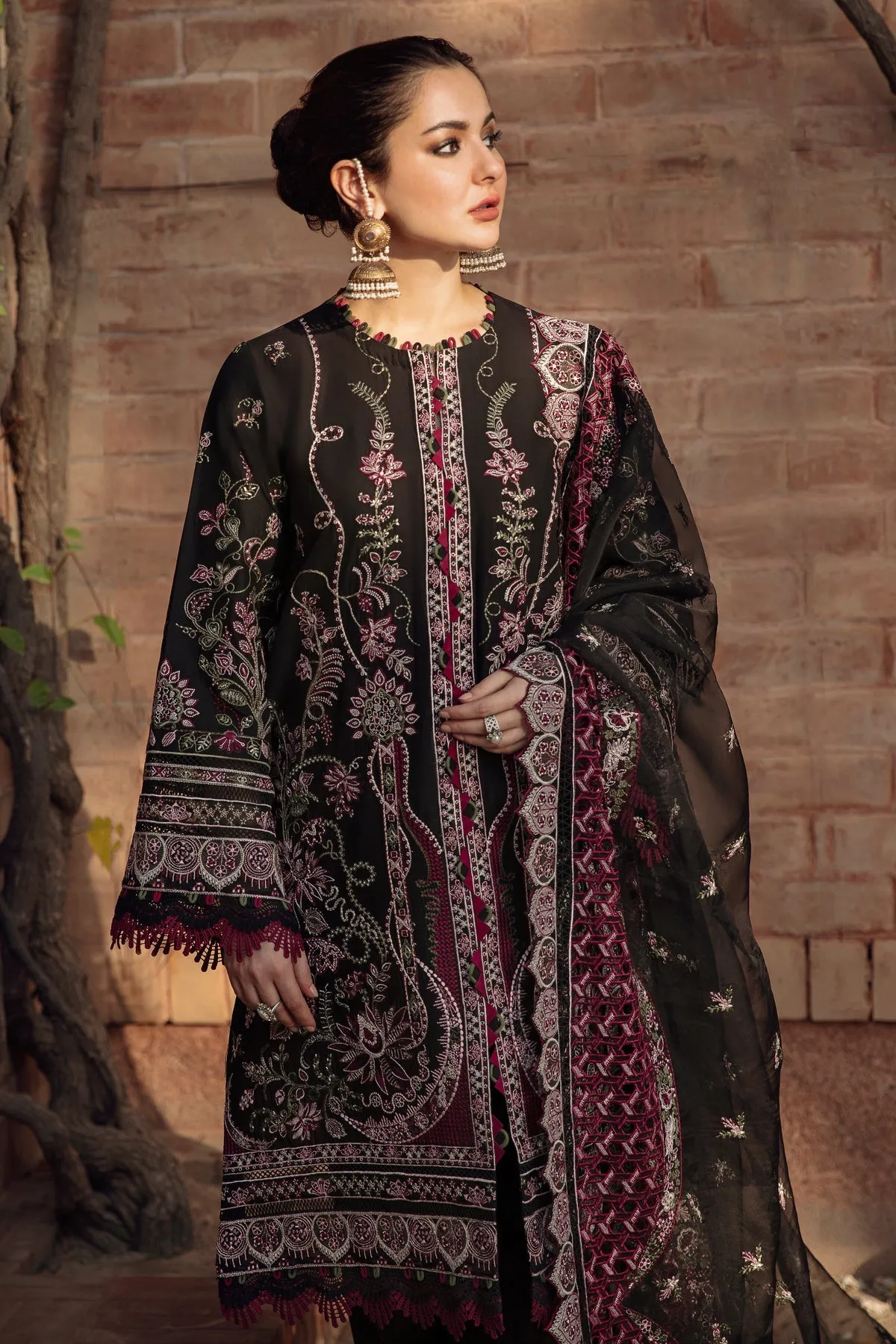 Embroidered Salwar Kameez Dupatta Pakistani Black Dress