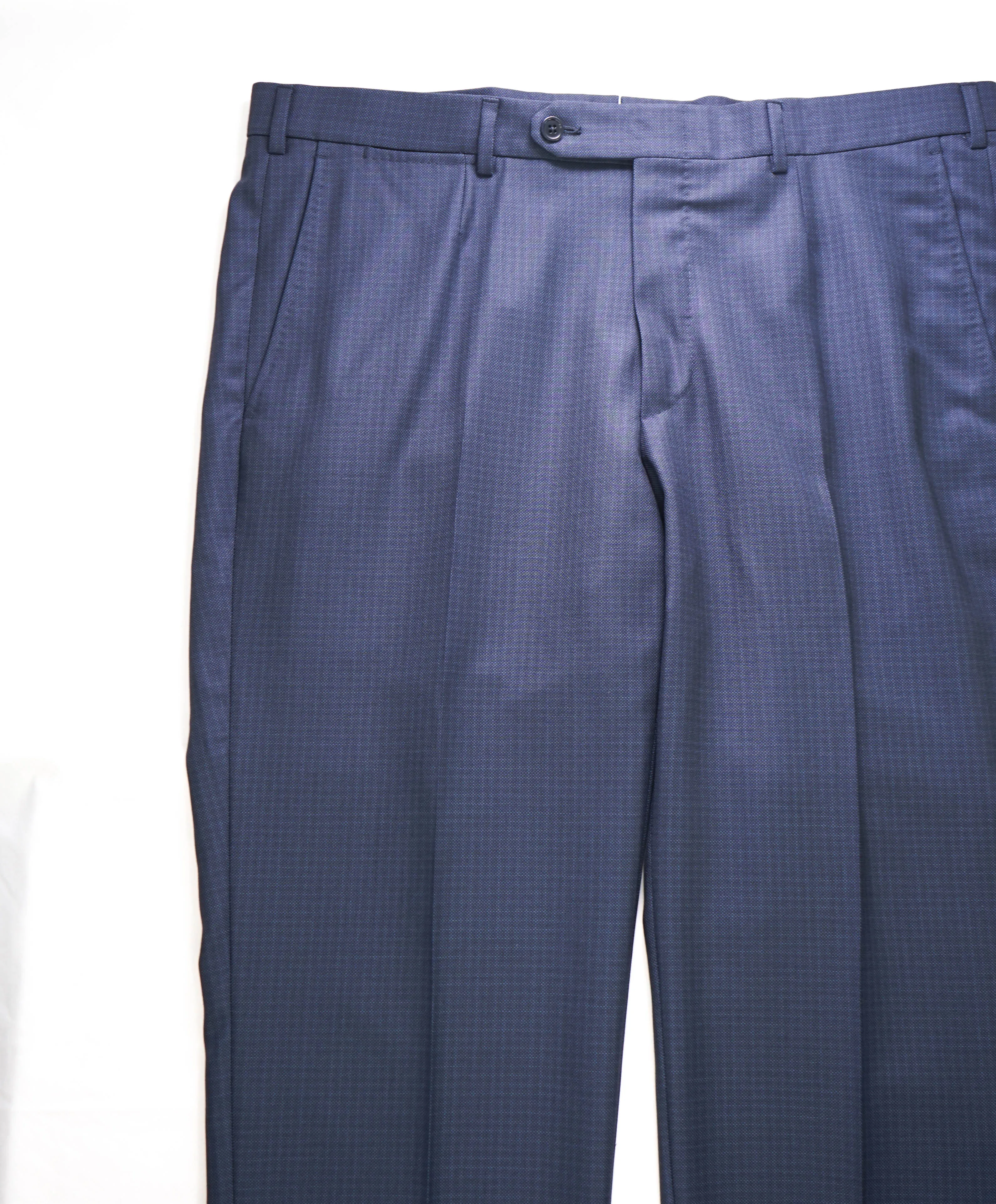 ERMENEGILDO ZEGNA - "622065" Blue Check Premium Dress Pants - 38W (54EU)