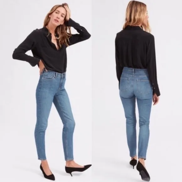 EVERLANE HIGH RISE SKINNY ANKLE JEANS SIZE 25