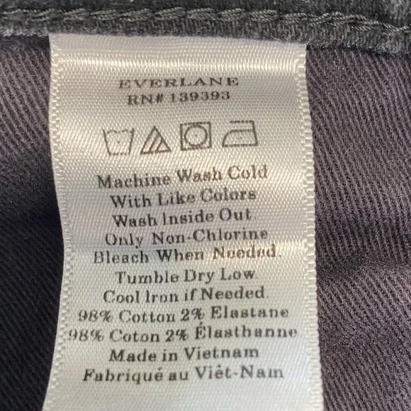 Everlane Washed Black High-Rise Skinny Jeans - Size 28