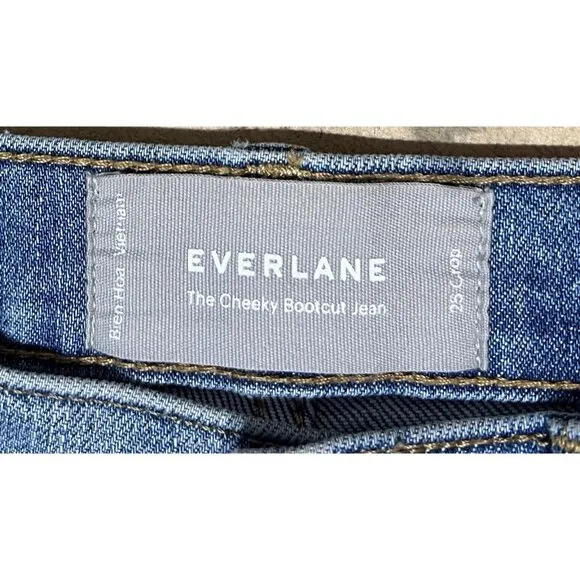 Everlane Women Jeans The Cheeky Bootcut Crop Size 25 Stretch Blue High Rise