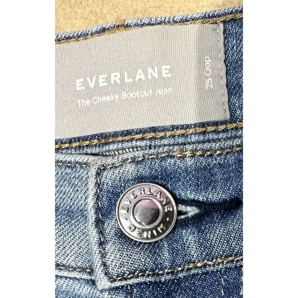 Everlane Women Jeans The Cheeky Bootcut Crop Size 25 Stretch Blue High Rise