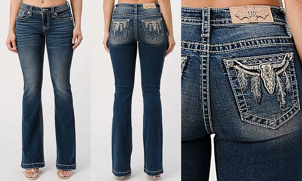 FEATHERY LONGHORN MIDRISE BOOTCUT M3783B / K1181