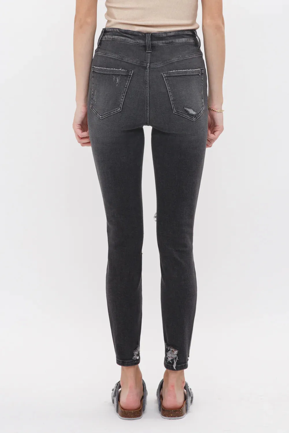 Feeling Secure High Rise Patched Skinny Jeans