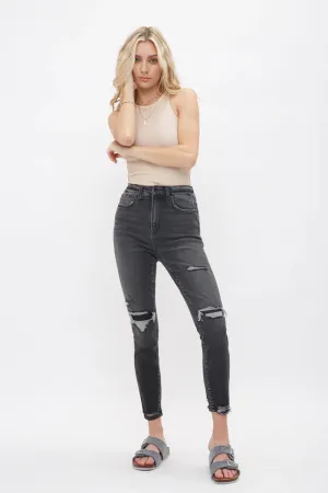 Feeling Secure High Rise Patched Skinny Jeans