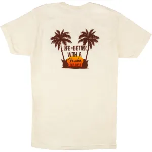 Fender Lifestyle Twin Palms T-Shirt Tan XL 9190135606
