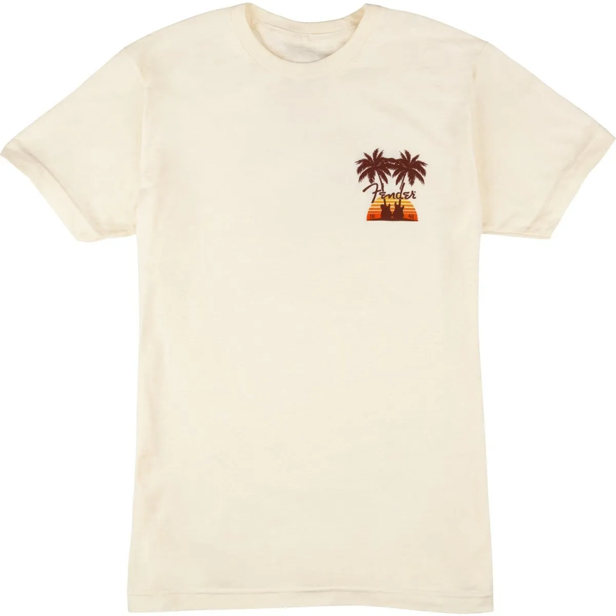Fender Lifestyle Twin Palms T-Shirt Tan XL 9190135606