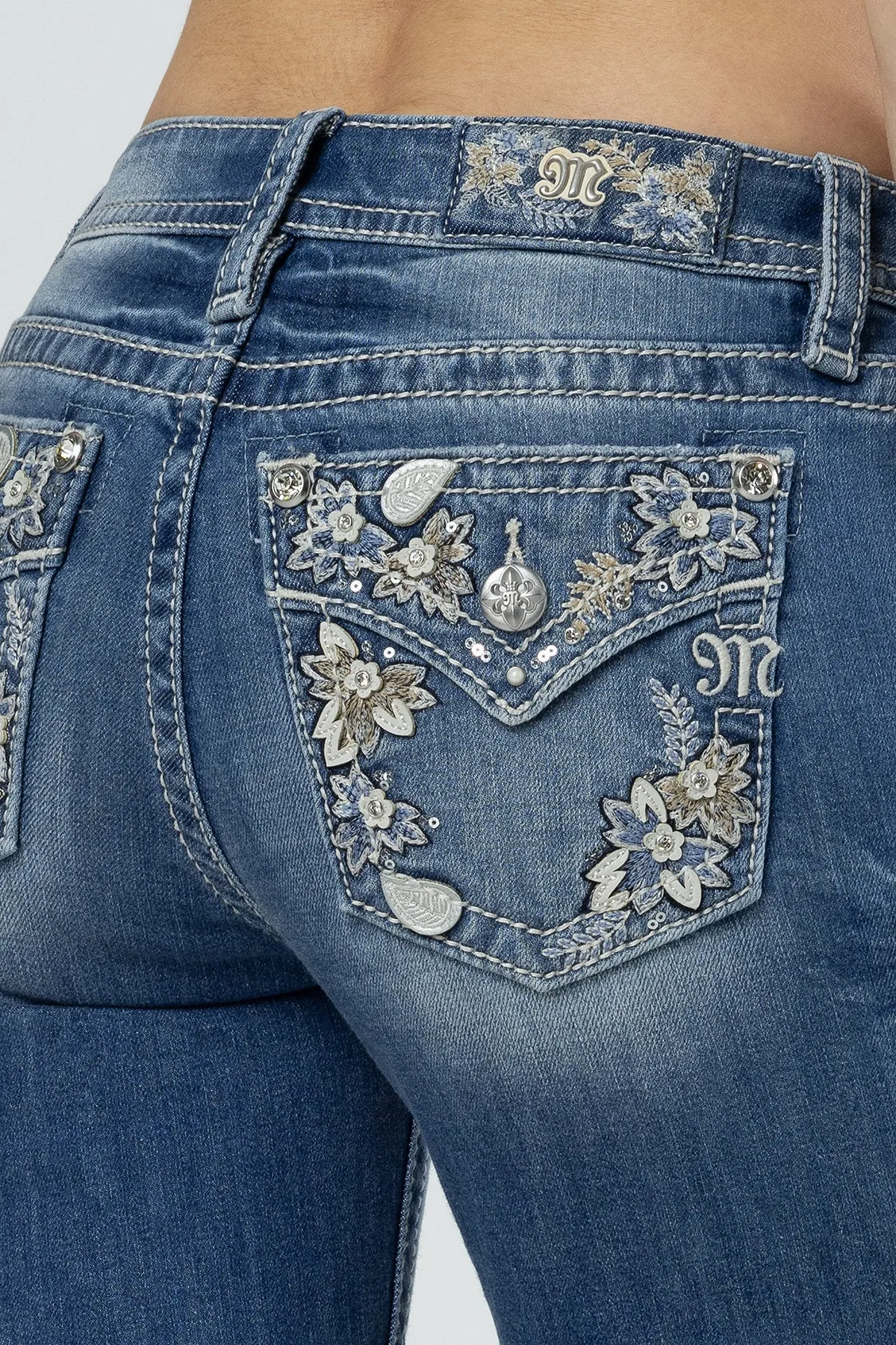 Floral Bloom Bootcut Jeans