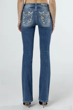 Floral Bloom Bootcut Jeans