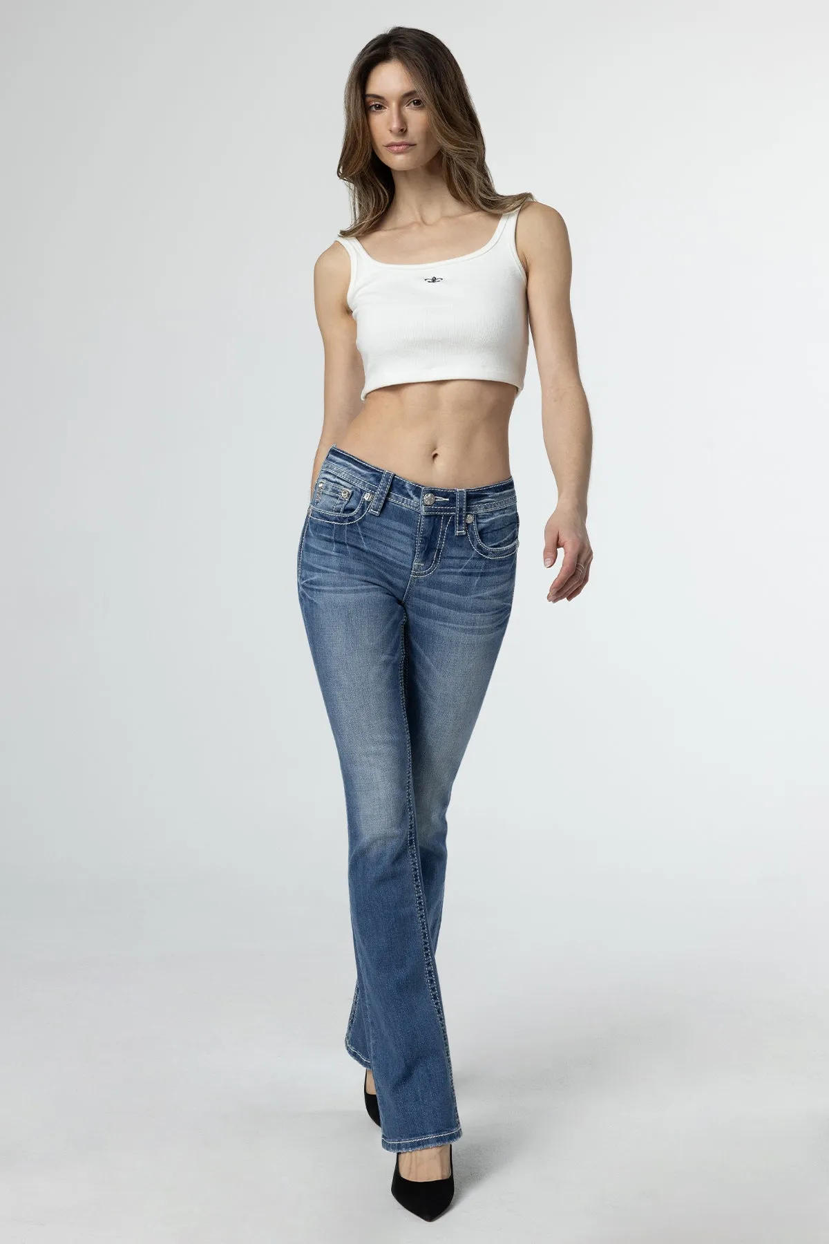 Floral Bloom Bootcut Jeans