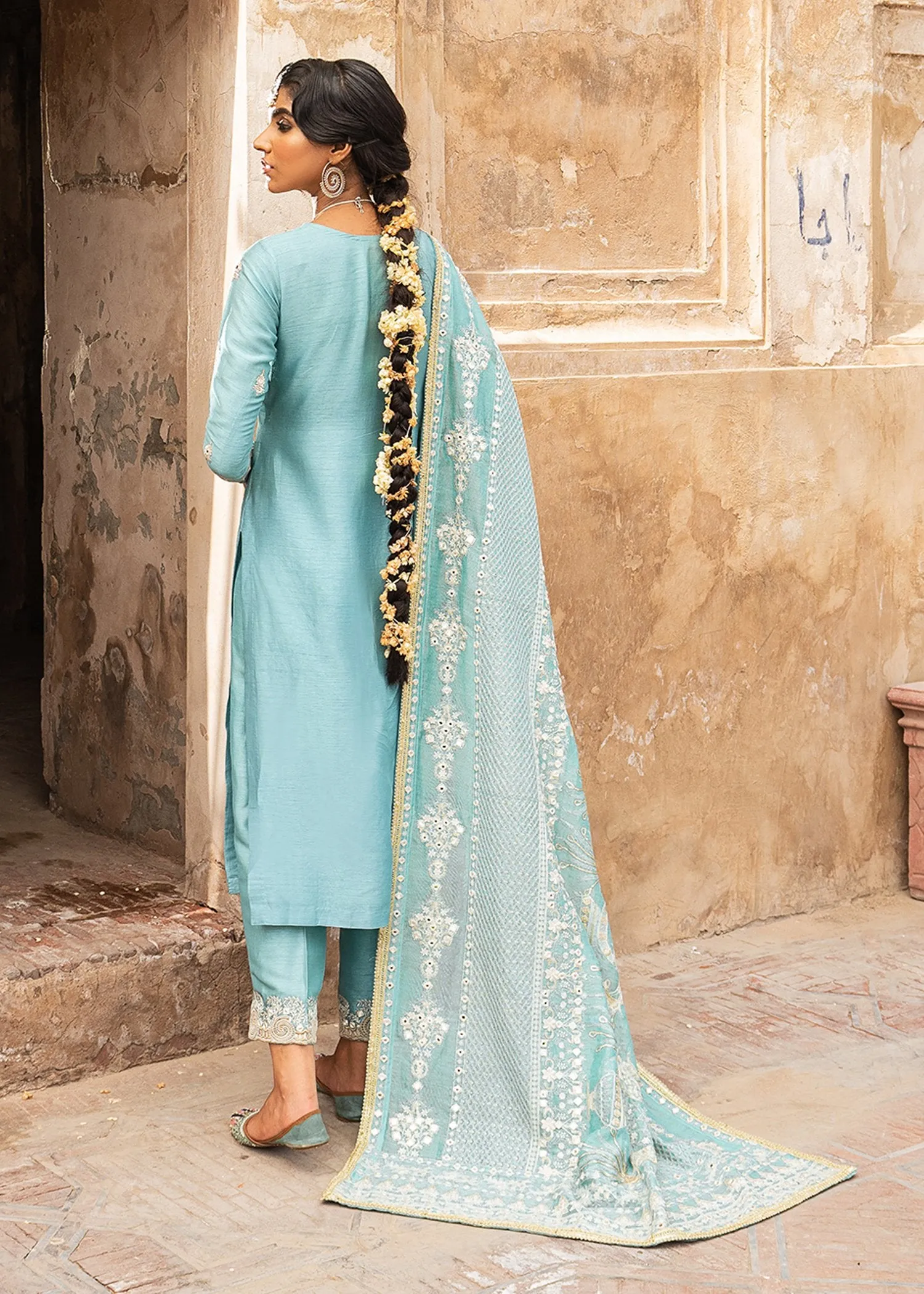 Formal Shalwar Kameez Women in Sky Blue Shade #PF156