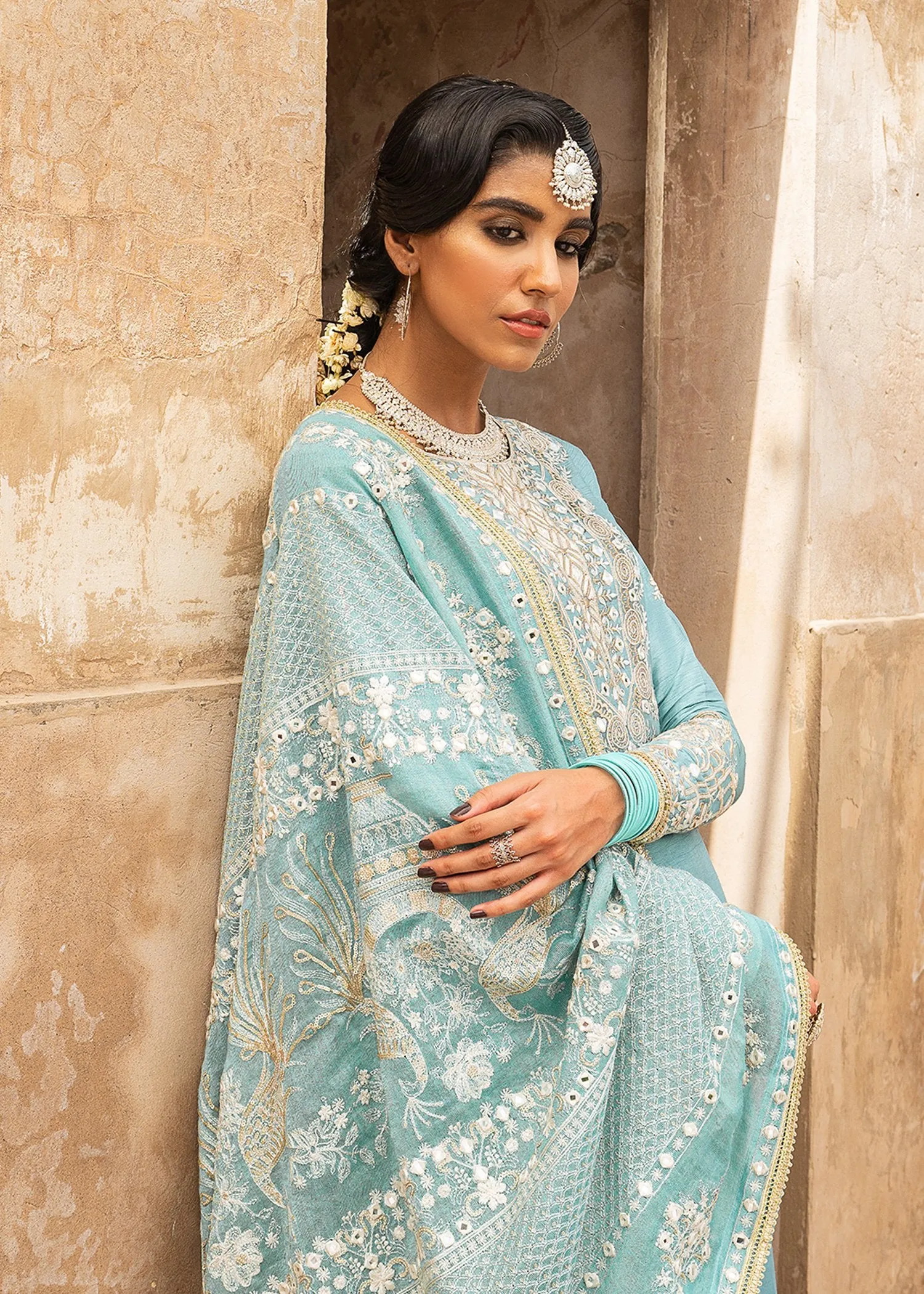 Formal Shalwar Kameez Women in Sky Blue Shade #PF156