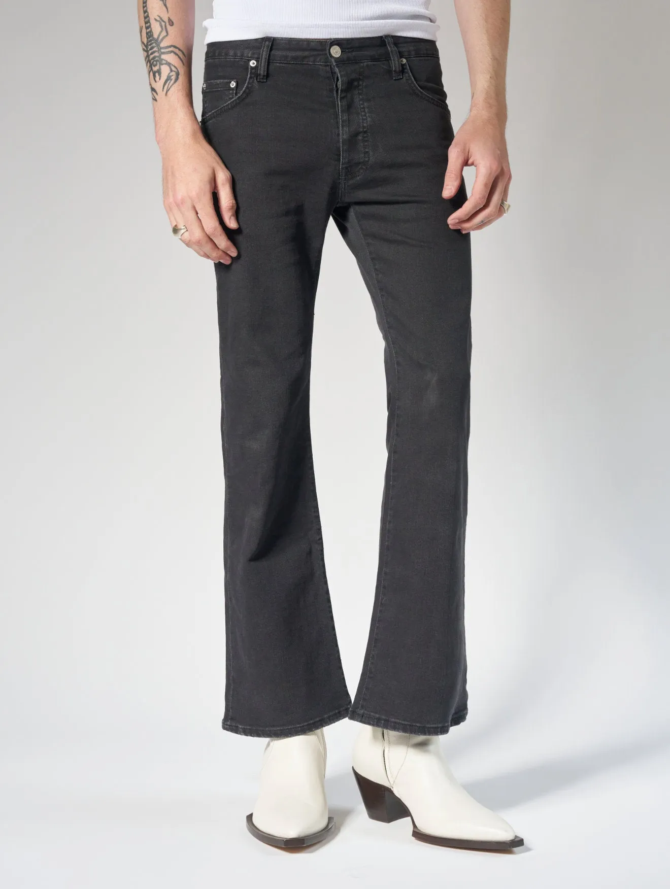 FRANKIE FLARE JEANS IN BLACK - Man