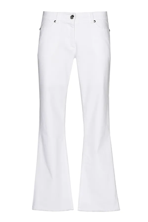 FRAYED HEM BOOTCUT 7/8 JEANS