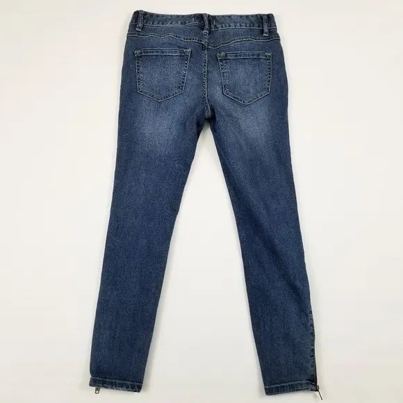 Free People dark wash skinny ankle zipper jeans size 26