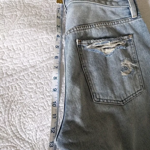 𝅺FREE People Sequoia Distressed Bermuda Shorts with Raw Hem 26