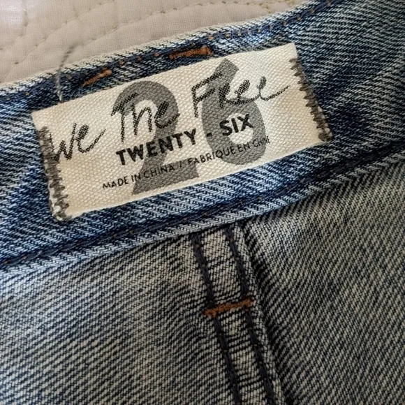 𝅺FREE People Sequoia Distressed Bermuda Shorts with Raw Hem 26