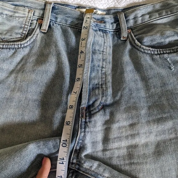 𝅺FREE People Sequoia Distressed Bermuda Shorts with Raw Hem 26