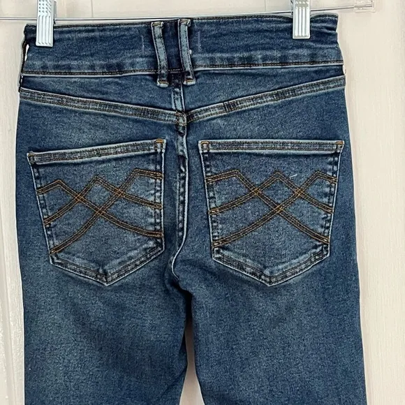 Free People We the Free Shayla Boot Cut Denim Blue Jeans Size 25 Western Boho