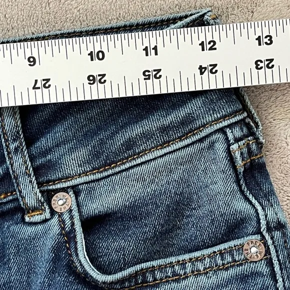 Free People We the Free Shayla Boot Cut Denim Blue Jeans Size 25 Western Boho